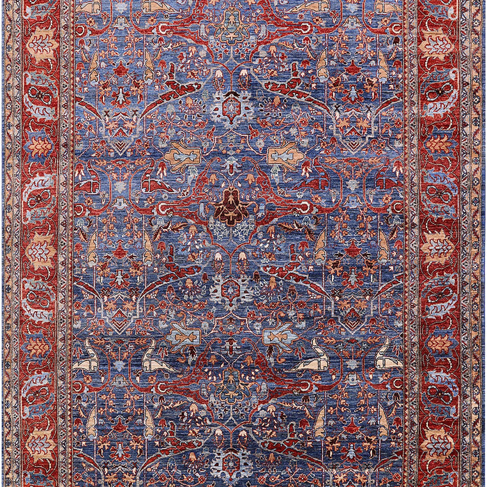 Mid-Century Modern Rosy Brown Pink Oriental Rug, urb2345