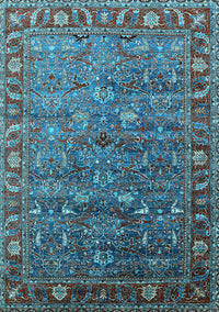 Oriental Light Blue Traditional Rug, urb2345lblu