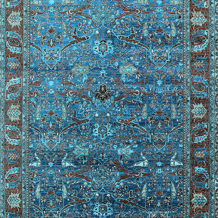 Oriental Light Blue Traditional Rug, urb2345lblu
