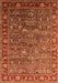 Machine Washable Oriental Orange Traditional Area Rugs, wshurb2345org