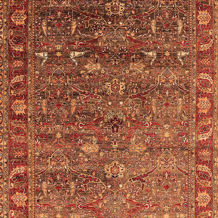 Machine Washable Oriental Orange Traditional Area Rugs, wshurb2345org
