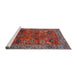 Sideview of Machine Washable Industrial Modern Rose Dust Purple Rug, wshurb2346