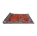 Sideview of Mid-Century Modern Rose Purple Oriental Rug, urb2346