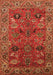 Machine Washable Oriental Orange Traditional Area Rugs, wshurb2346org