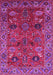 Machine Washable Oriental Pink Traditional Rug, wshurb2346pnk