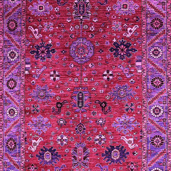Machine Washable Oriental Pink Traditional Rug, wshurb2346pnk