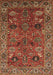 Machine Washable Oriental Brown Traditional Rug, wshurb2346brn