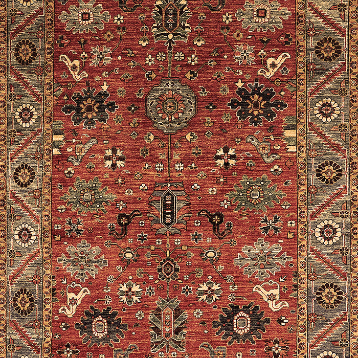 Machine Washable Oriental Brown Traditional Rug, wshurb2346brn