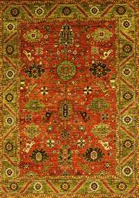 Oriental Yellow Traditional Rug, urb2346yw