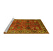 Sideview of Machine Washable Oriental Yellow Traditional Rug, wshurb2346yw