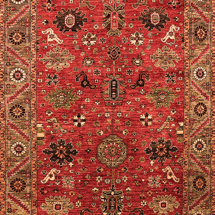 Oriental Orange Traditional Rug, urb2346org