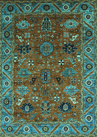 Oriental Turquoise Traditional Rug, urb2346turq