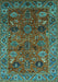 Oriental Turquoise Traditional Rug, urb2346turq