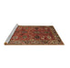 Sideview of Machine Washable Oriental Brown Traditional Rug, wshurb2346brn