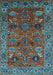 Oriental Light Blue Traditional Rug, urb2346lblu