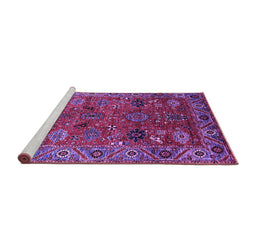 Sideview of Machine Washable Oriental Purple Traditional Area Rugs, wshurb2346pur
