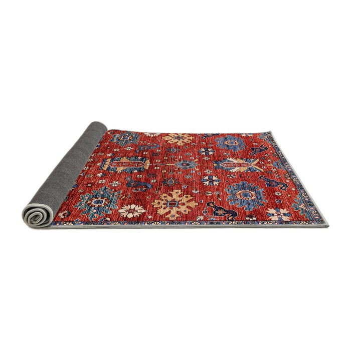 Sideview of Mid-Century Modern Rose Purple Oriental Rug, urb2347