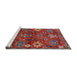 Sideview of Machine Washable Industrial Modern Rose Dust Purple Rug, wshurb2347