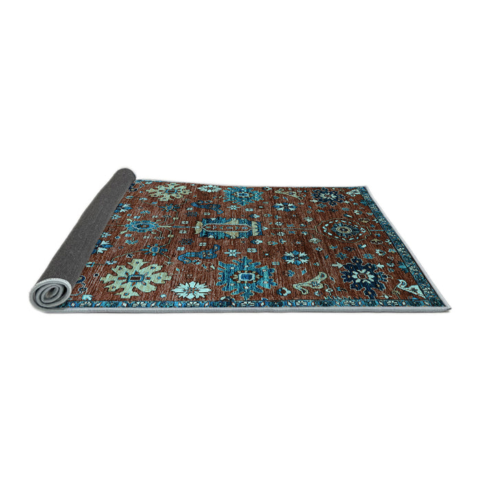 Sideview of Oriental Light Blue Industrial Rug, urb2347lblu