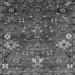 Square Machine Washable Oriental Gray Industrial Rug, wshurb2347gry