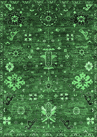 Oriental Emerald Green Industrial Rug, urb2347emgrn