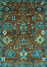 Oriental Turquoise Industrial Rug, urb2347turq