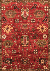 Oriental Orange Industrial Rug, urb2347org