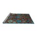 Sideview of Machine Washable Oriental Light Blue Industrial Rug, wshurb2347lblu