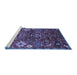 Sideview of Machine Washable Oriental Blue Industrial Rug, wshurb2347blu