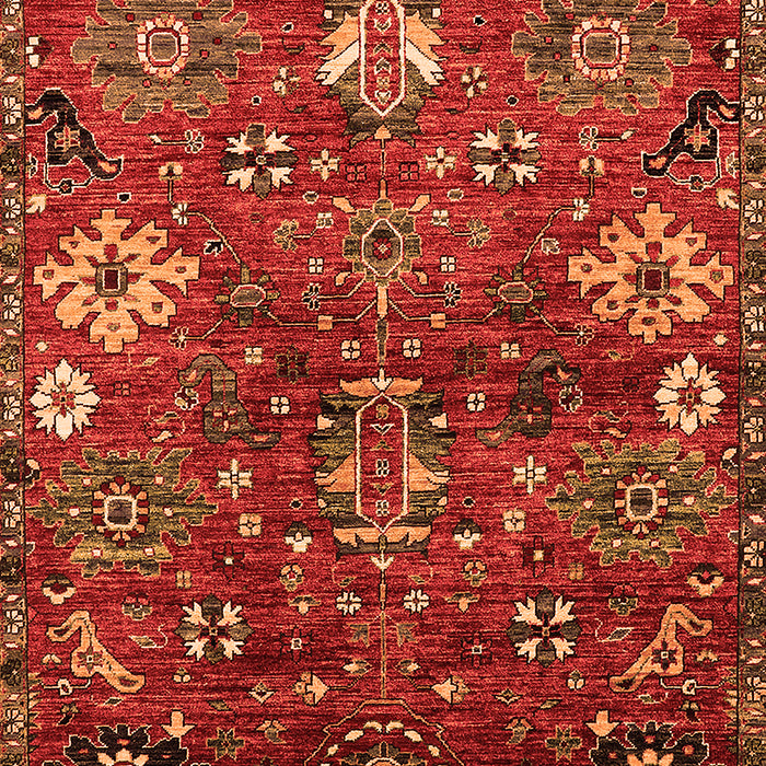 Machine Washable Oriental Orange Industrial Area Rugs, wshurb2347org