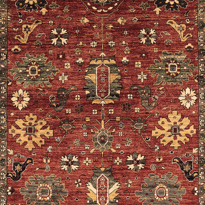 Machine Washable Oriental Brown Industrial Rug, wshurb2347brn
