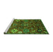 Sideview of Machine Washable Oriental Green Industrial Area Rugs, wshurb2347grn