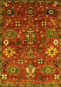 Oriental Yellow Industrial Rug, urb2347yw