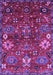 Machine Washable Oriental Purple Industrial Area Rugs, wshurb2347pur