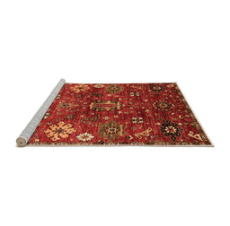 Sideview of Machine Washable Oriental Orange Industrial Area Rugs, wshurb2347org