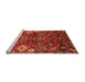 Sideview of Machine Washable Oriental Orange Industrial Area Rugs, wshurb2347org