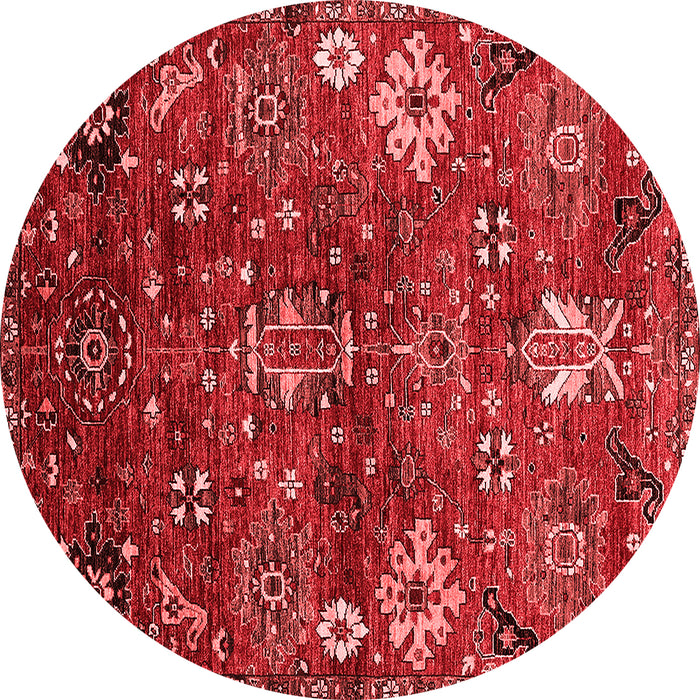 Machine Washable Oriental Red Industrial Rug, wshurb2347red