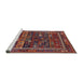 Sideview of Machine Washable Industrial Modern Rose Dust Purple Rug, wshurb2348