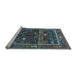 Sideview of Machine Washable Oriental Light Blue Industrial Rug, wshurb2348lblu