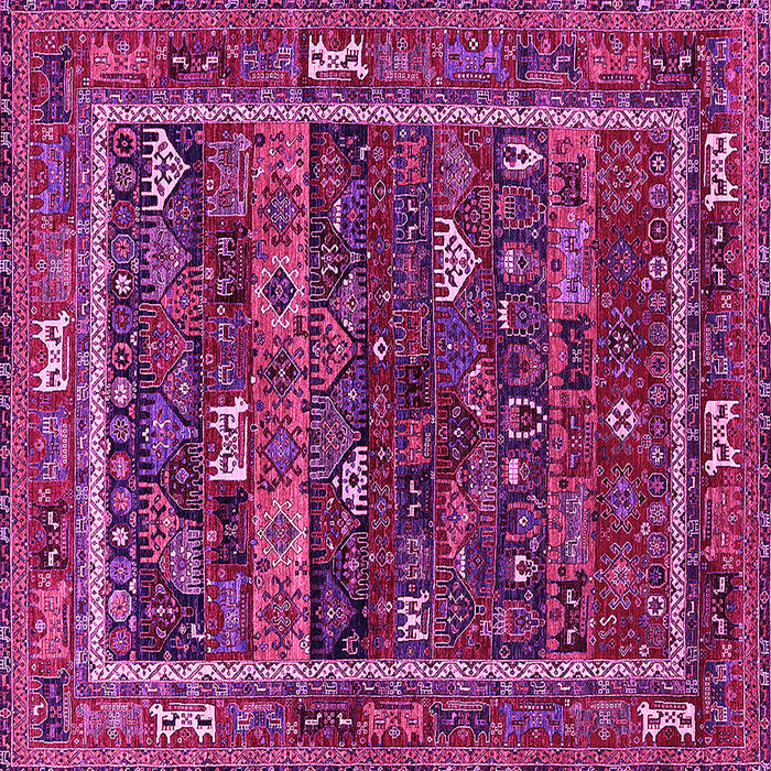 Square Oriental Pink Industrial Rug, urb2348pnk