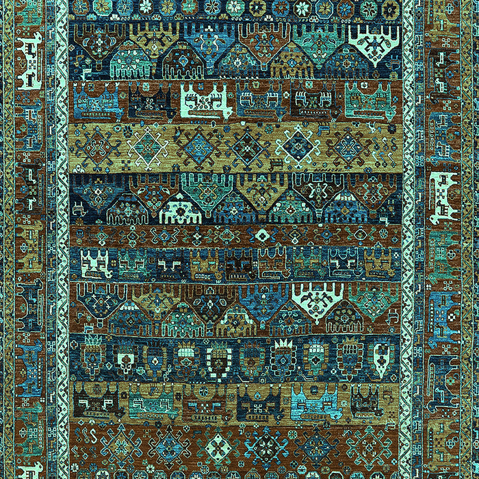Oriental Turquoise Industrial Rug, urb2348turq