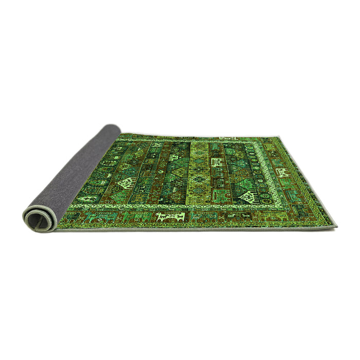 Sideview of Oriental Green Industrial Rug, urb2348grn
