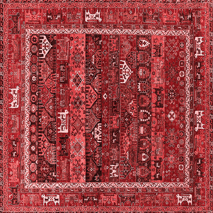 Machine Washable Oriental Red Industrial Rug, wshurb2348red