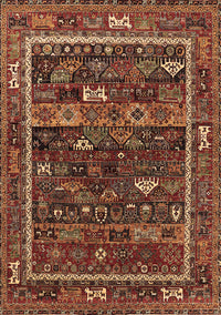 Oriental Brown Industrial Rug, urb2348brn