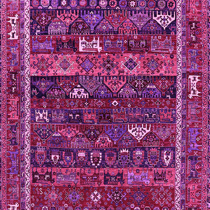 Machine Washable Oriental Pink Industrial Rug, wshurb2348pnk
