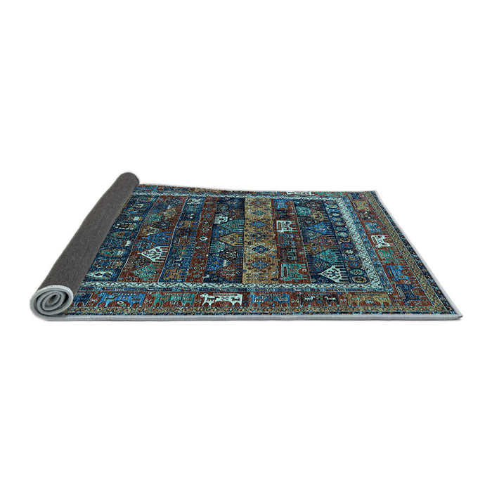 Sideview of Oriental Light Blue Industrial Rug, urb2348lblu