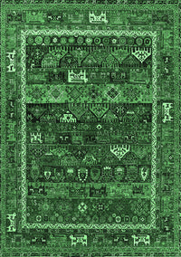 Oriental Emerald Green Industrial Rug, urb2348emgrn