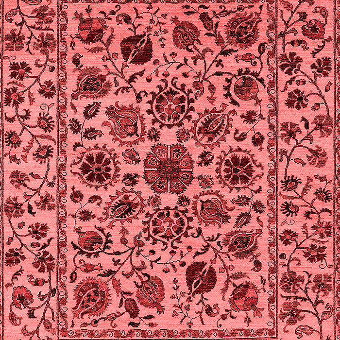 Machine Washable Oriental Red Industrial Rug, wshurb2349red