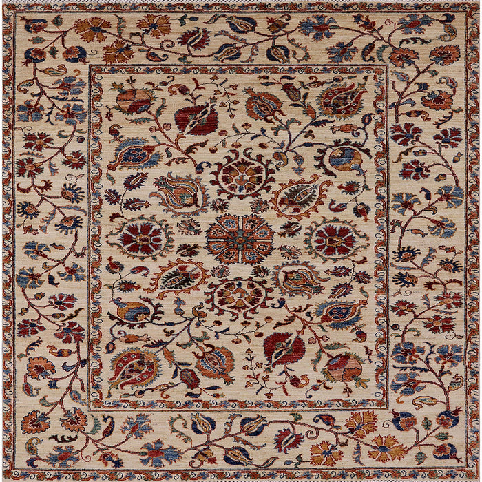 Square Machine Washable Industrial Modern Red Brown Rug, wshurb2349
