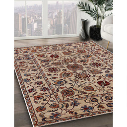 Machine Washable Industrial Modern Red Brown Rug in a Family Room, wshurb2349